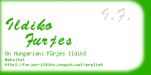 ildiko furjes business card