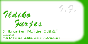 ildiko furjes business card